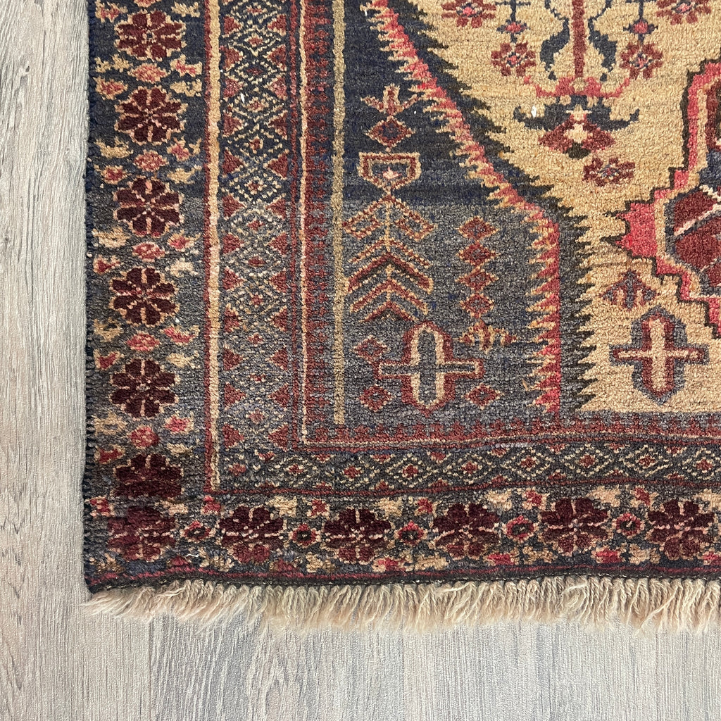 Old Afghan Herati Baluch Rug c. 1980