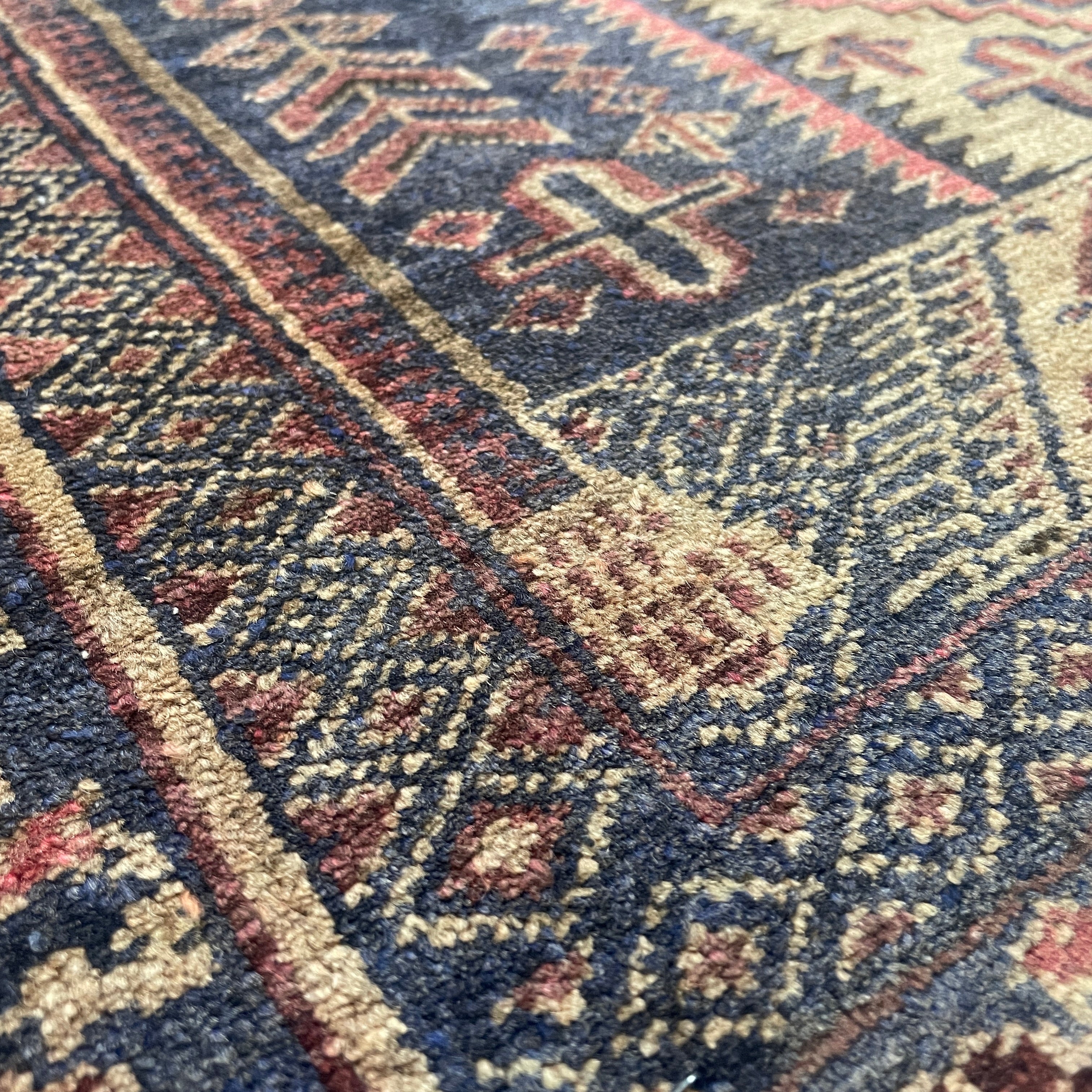 Old Afghan Herati Baluch Rug c. 1980