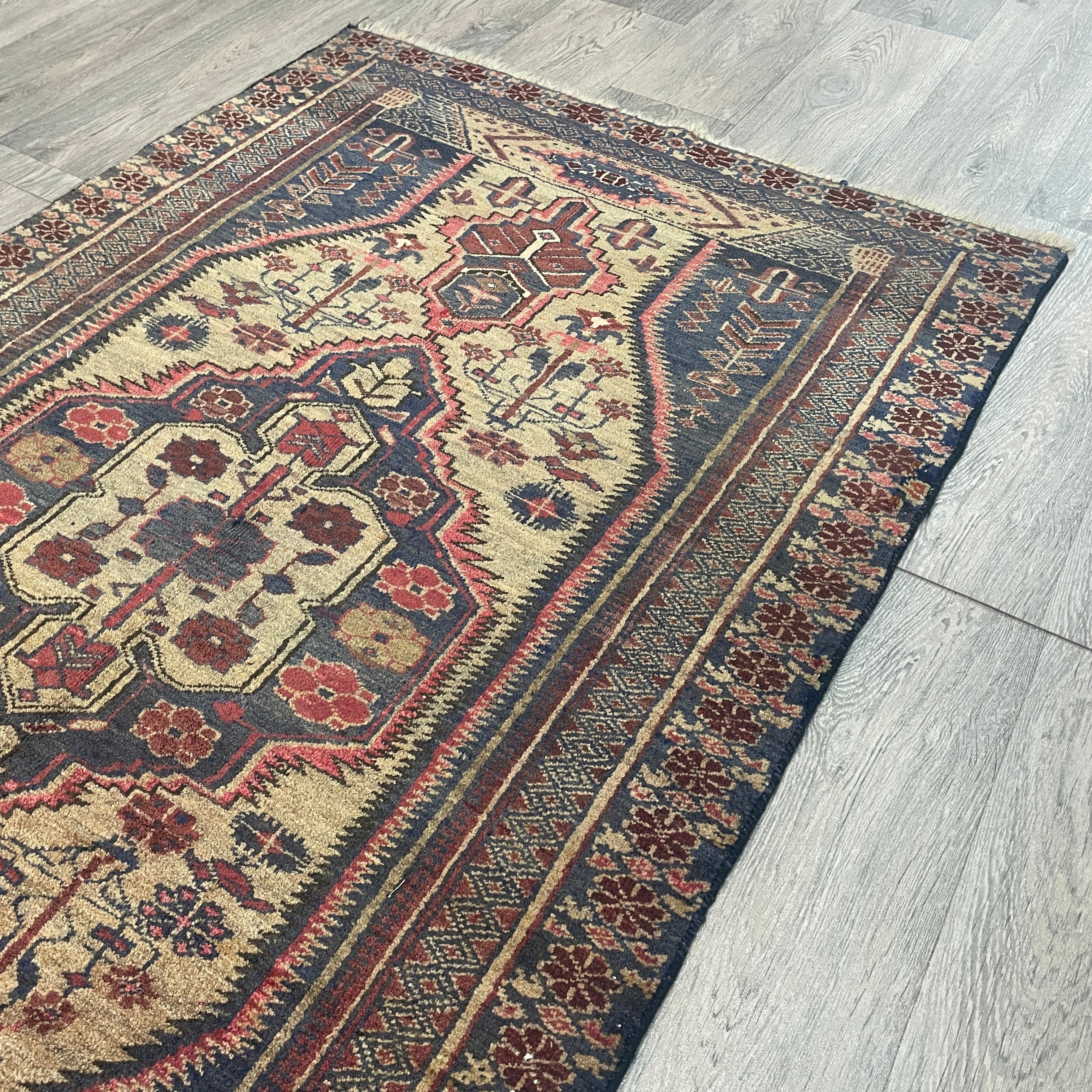 Old Afghan Herati Baluch Rug c. 1980