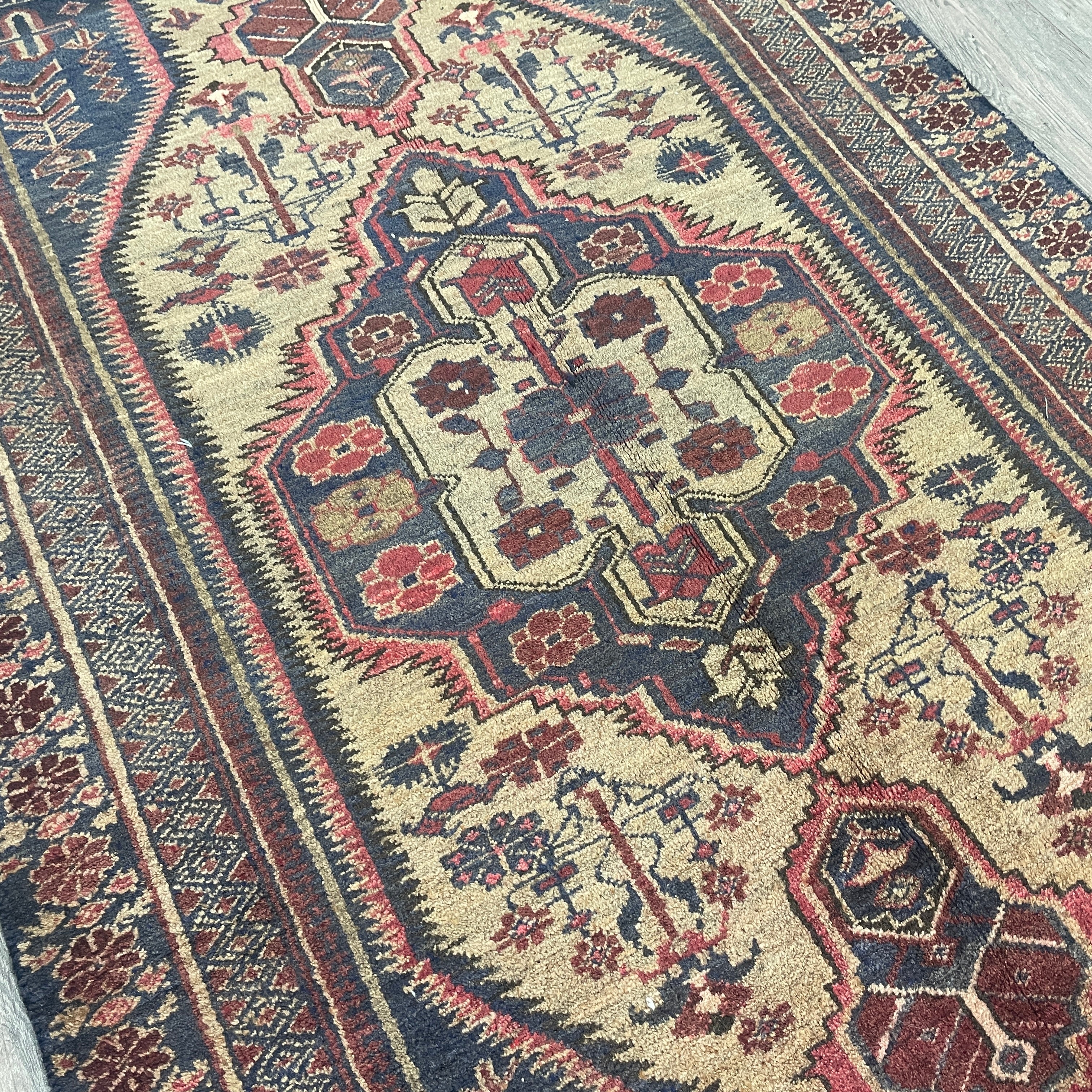Old Afghan Herati Baluch Rug c. 1980