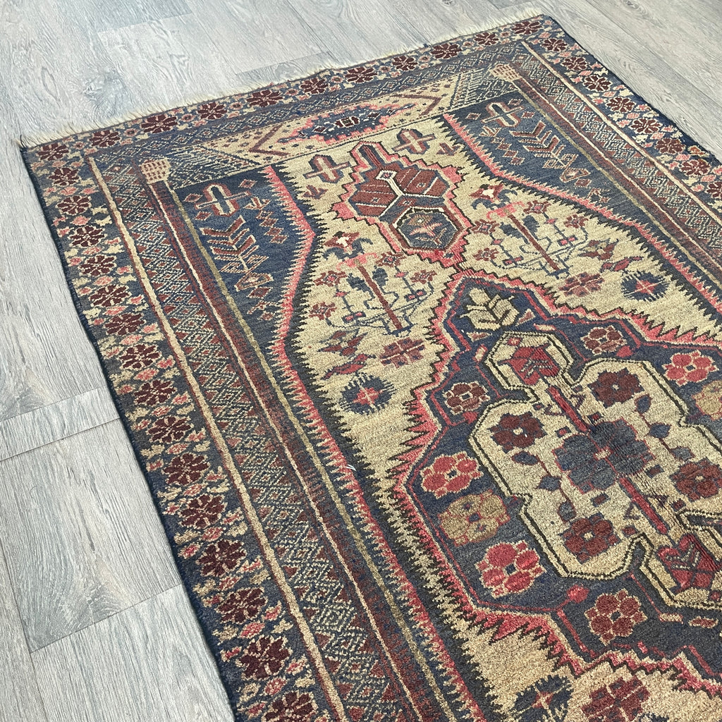 Old Afghan Herati Baluch Rug c. 1980