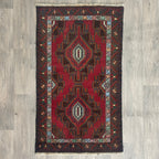 Old Afghan Herati Baluch Rug c. 1980