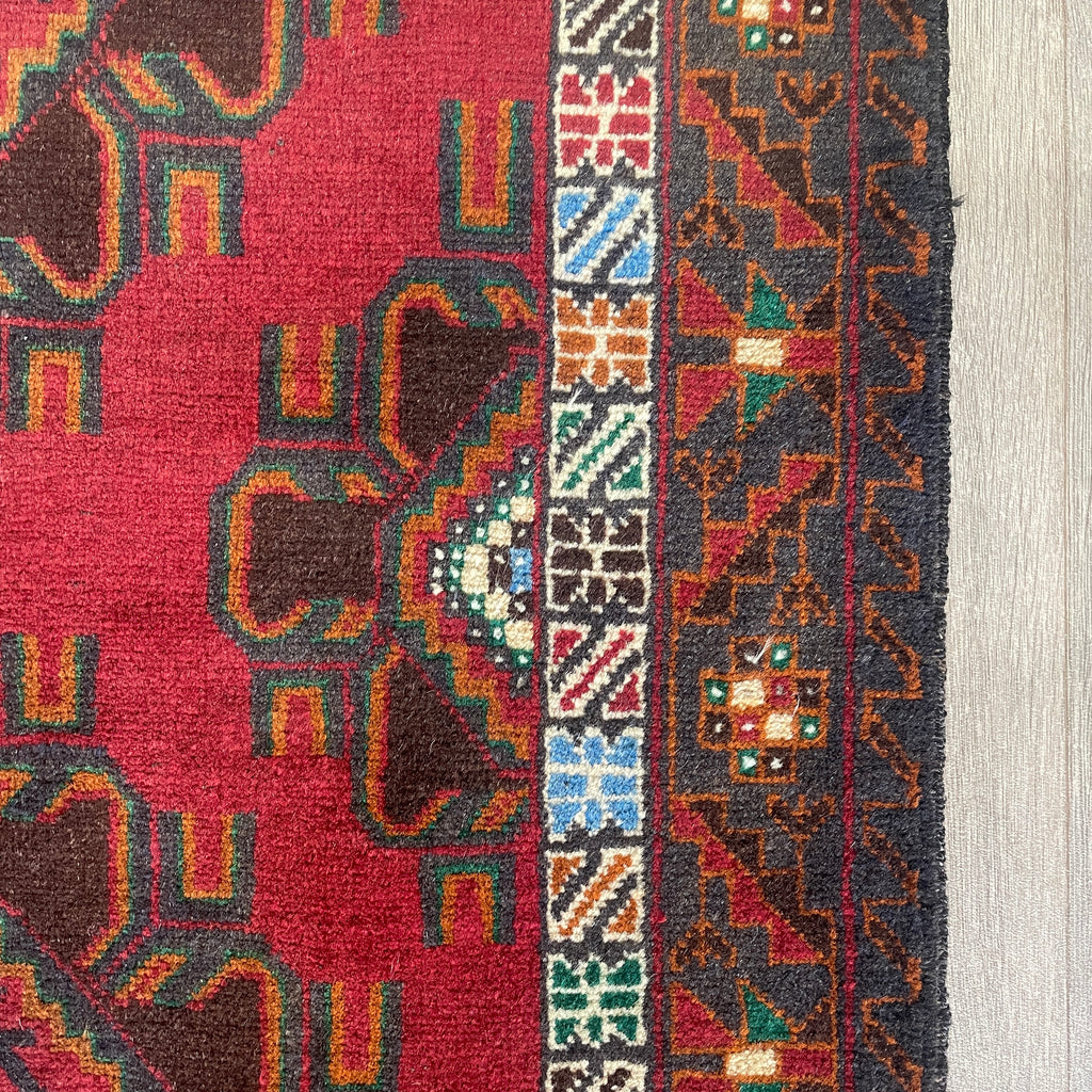 Old Afghan Herati Baluch Rug c. 1980