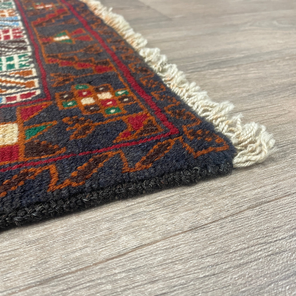 Old Afghan Herati Baluch Rug c. 1980