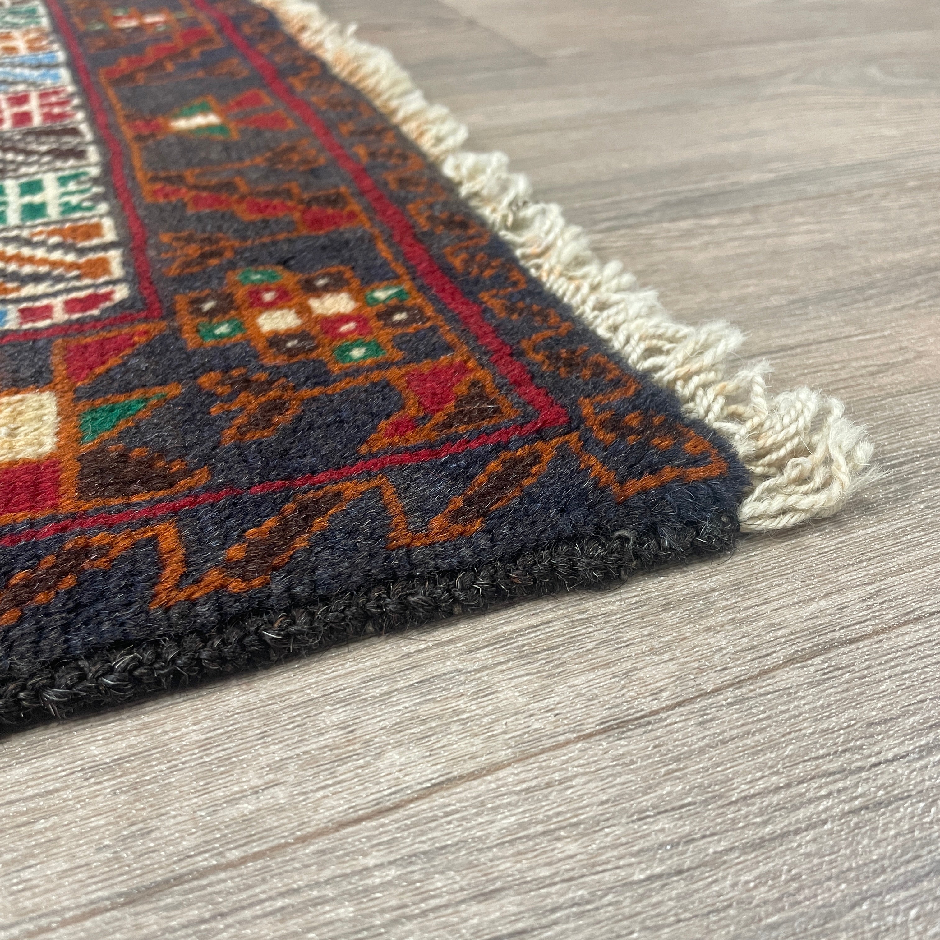 Old Afghan Herati Baluch Rug c. 1980