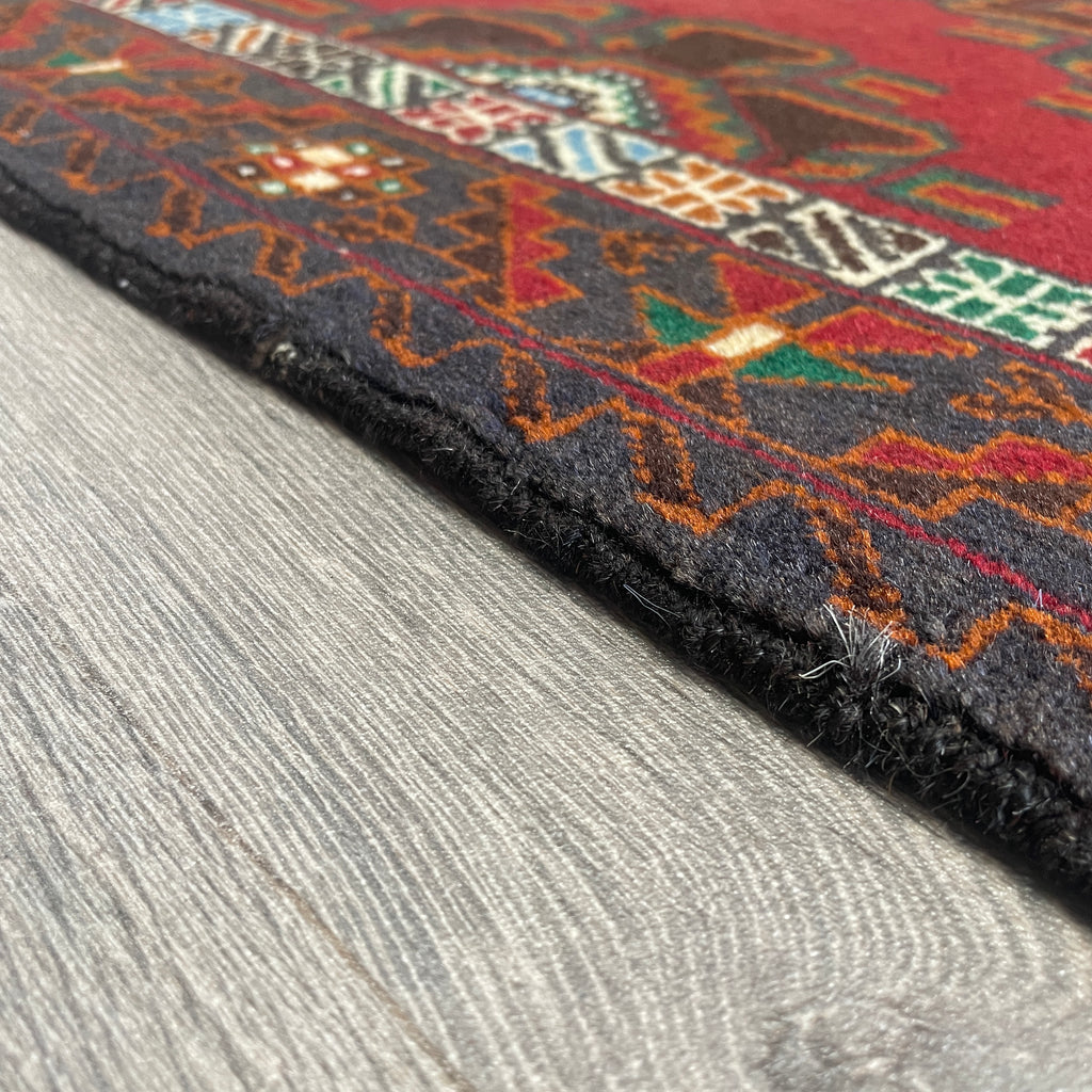 Old Afghan Herati Baluch Rug c. 1980