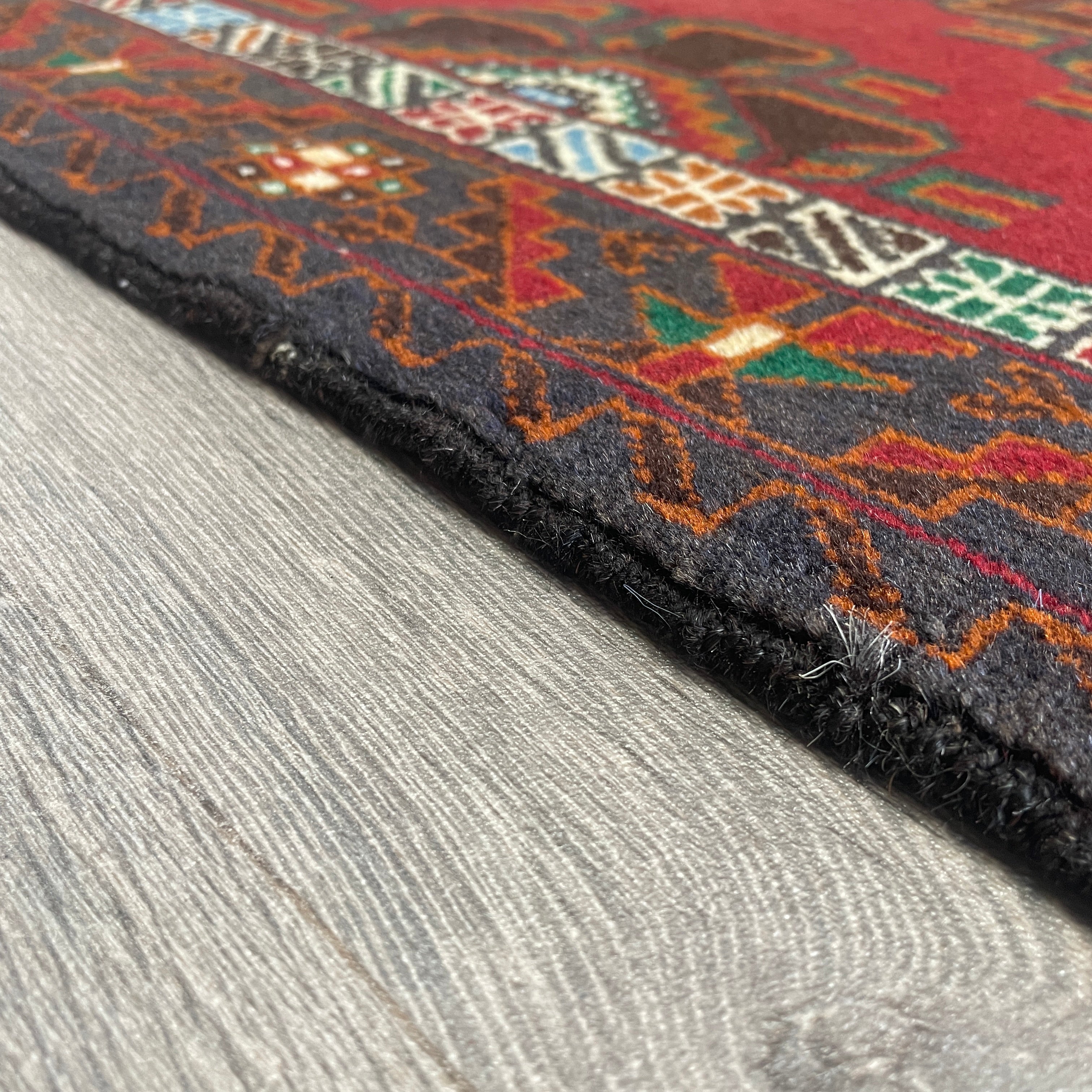 Old Afghan Herati Baluch Rug c. 1980