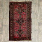 Vintage Afghan Herati Baluch Rug c. 1980
