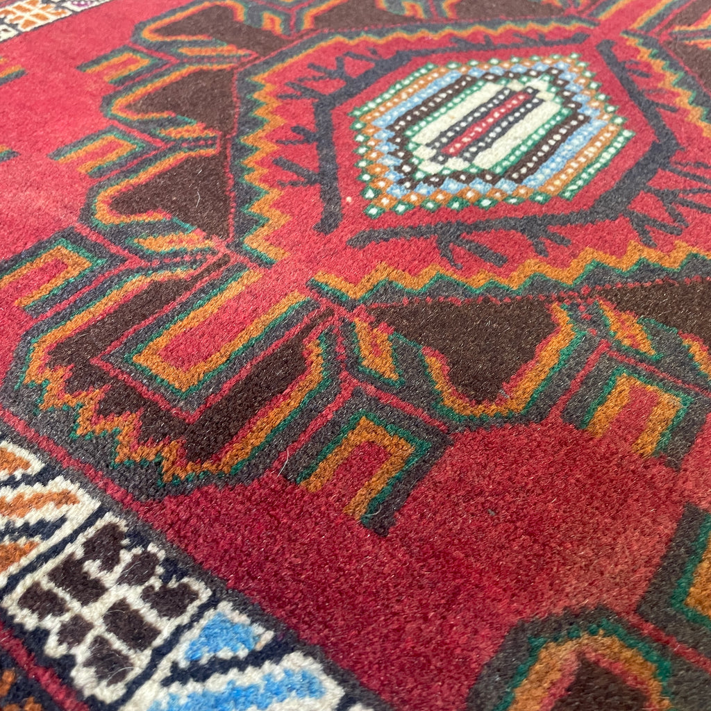 Old Afghan Herati Baluch Rug c. 1980