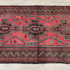 Vintage Afghan Herati Baluch Rug c. 1980