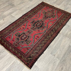Vintage Afghan Herati Baluch Rug c. 1980