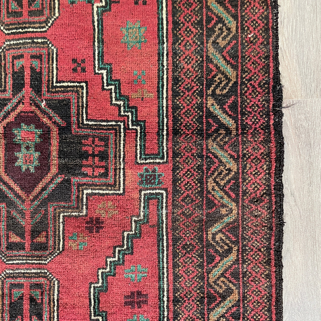 Vintage Afghan Herati Baluch Rug c. 1980