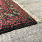 Vintage Afghan Herati Baluch Rug c. 1980