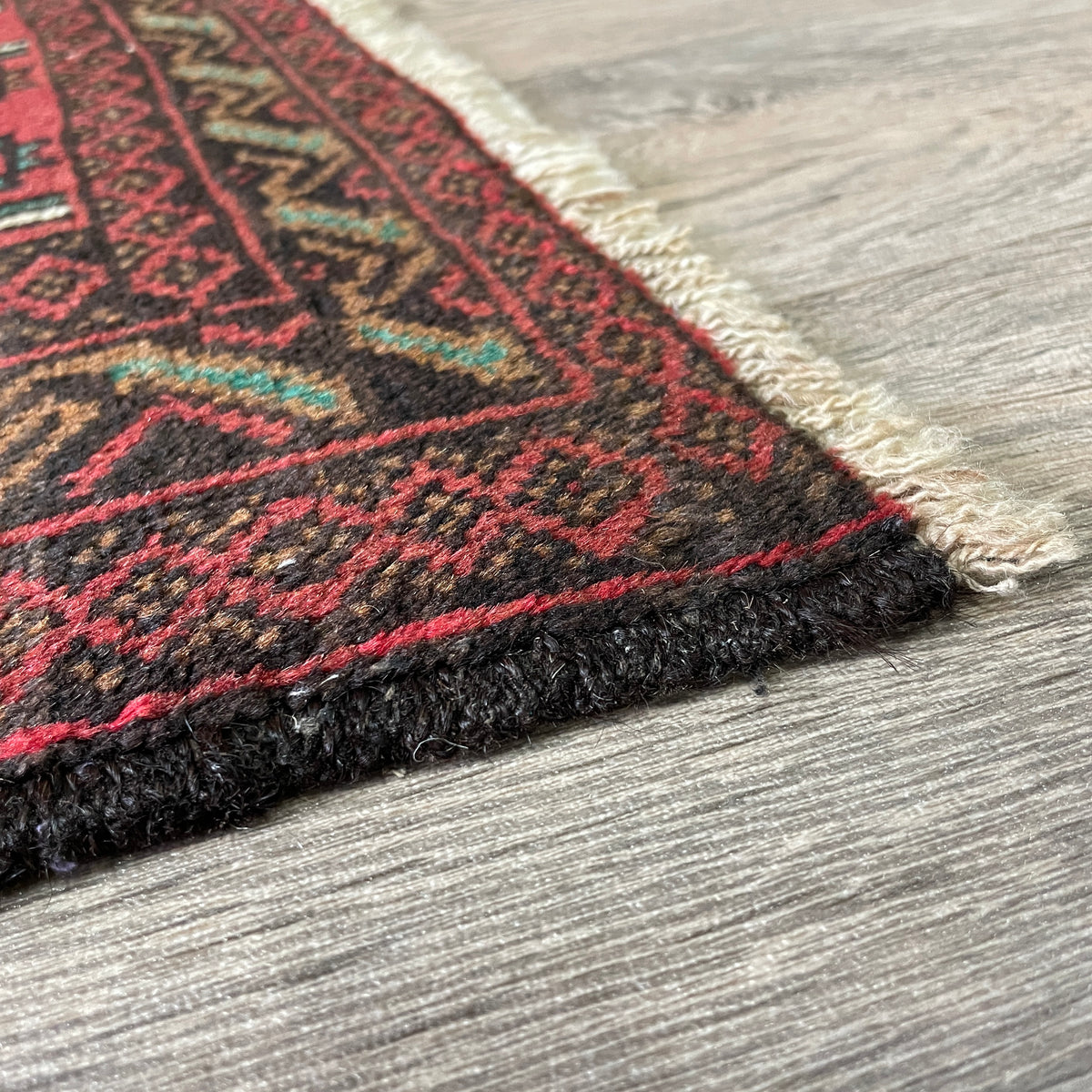 Vintage Afghan Herati Baluch Rug c. 1980