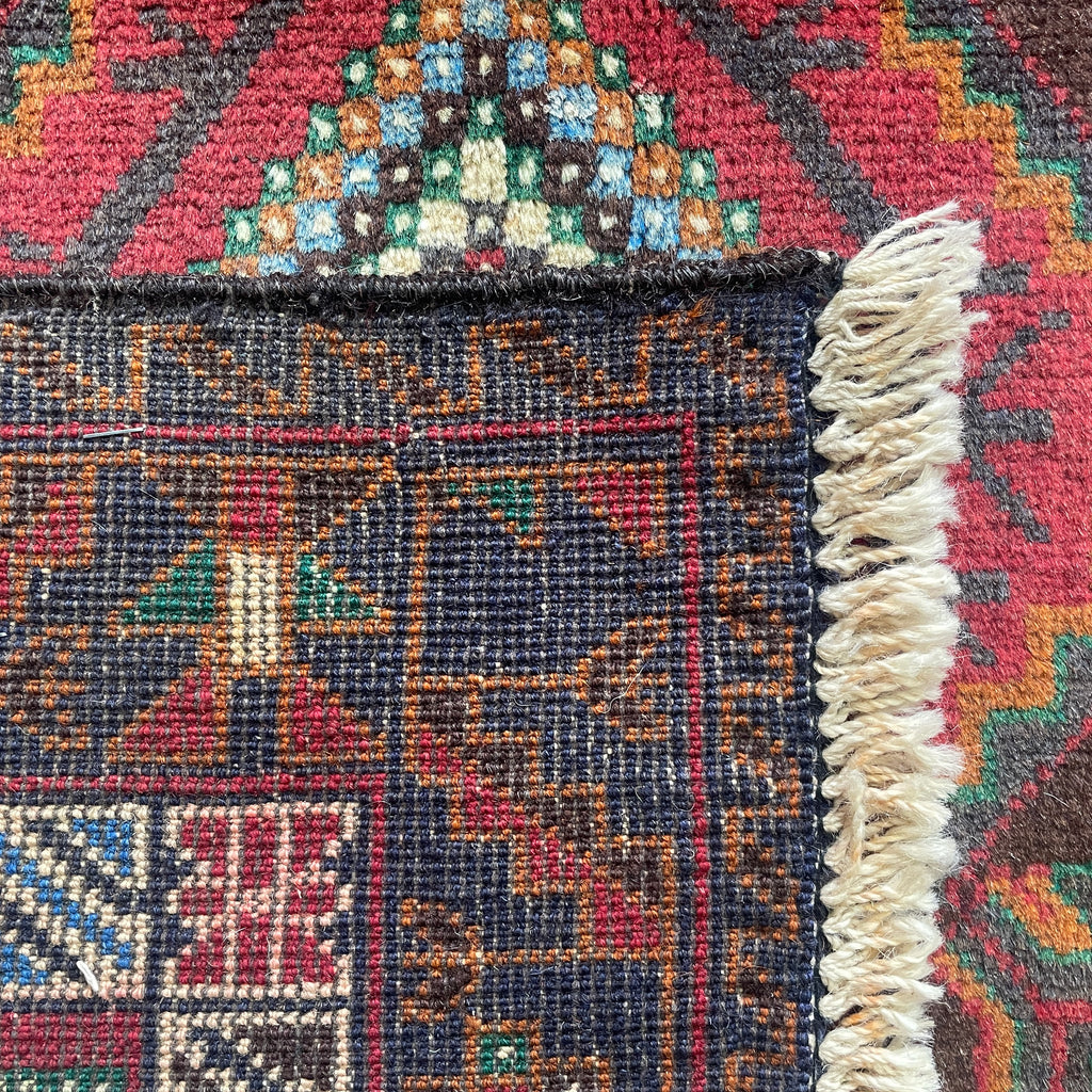 Old Afghan Herati Baluch Rug c. 1980