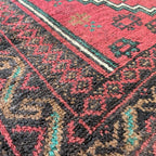 Vintage Afghan Herati Baluch Rug c. 1980
