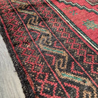 Vintage Afghan Herati Baluch Rug c. 1980