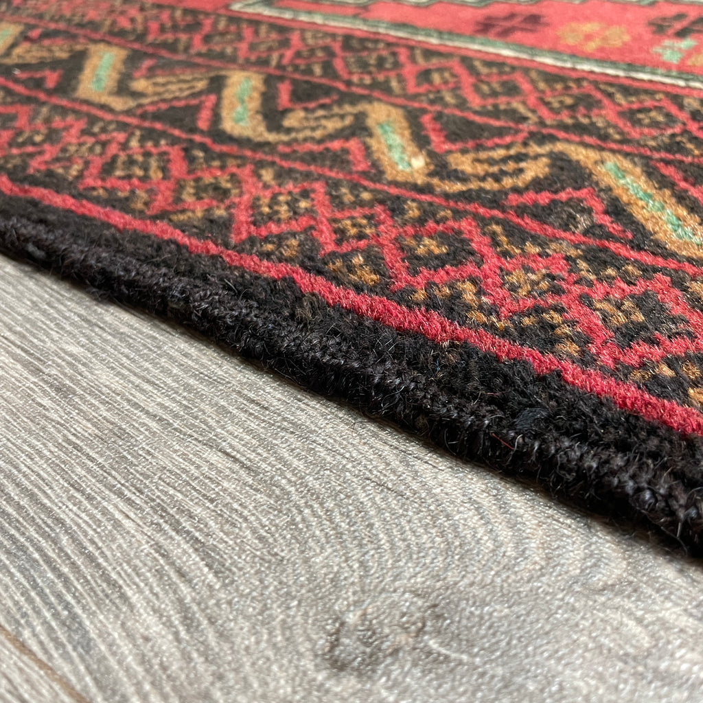 Vintage Afghan Herati Baluch Rug c. 1980