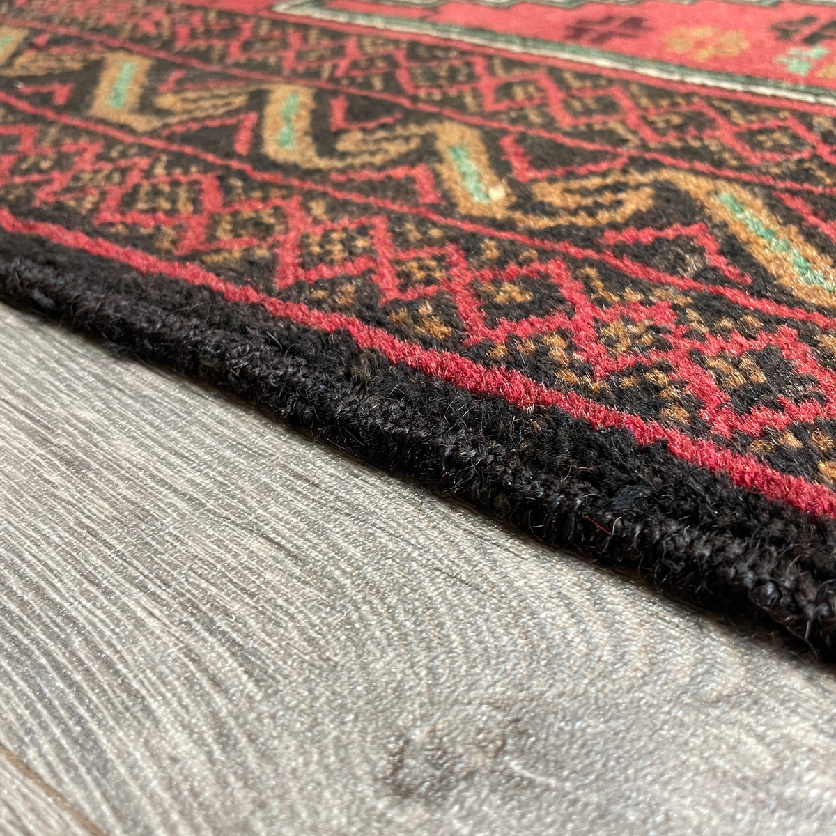 Vintage Afghan Herati Baluch Rug c. 1980