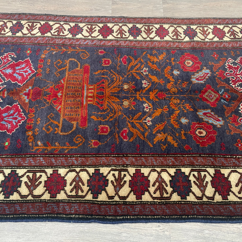 Old Afghan Herati Baluch Rug c. 1980