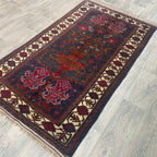 Old Afghan Herati Baluch Rug c. 1980