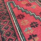 Vintage Afghan Herati Baluch Rug c. 1980