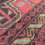Vintage Afghan Herati Baluch Rug c. 1980