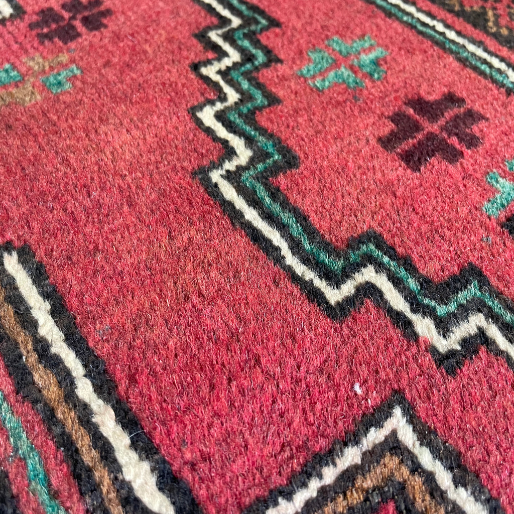 Vintage Afghan Herati Baluch Rug c. 1980