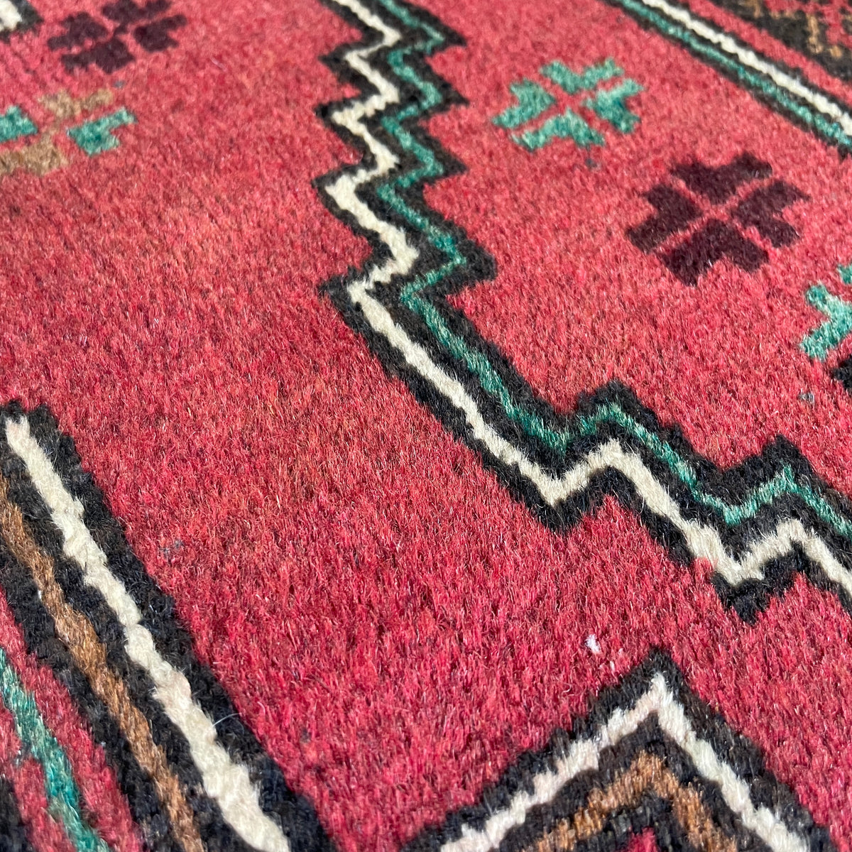 Vintage Afghan Herati Baluch Rug c. 1980