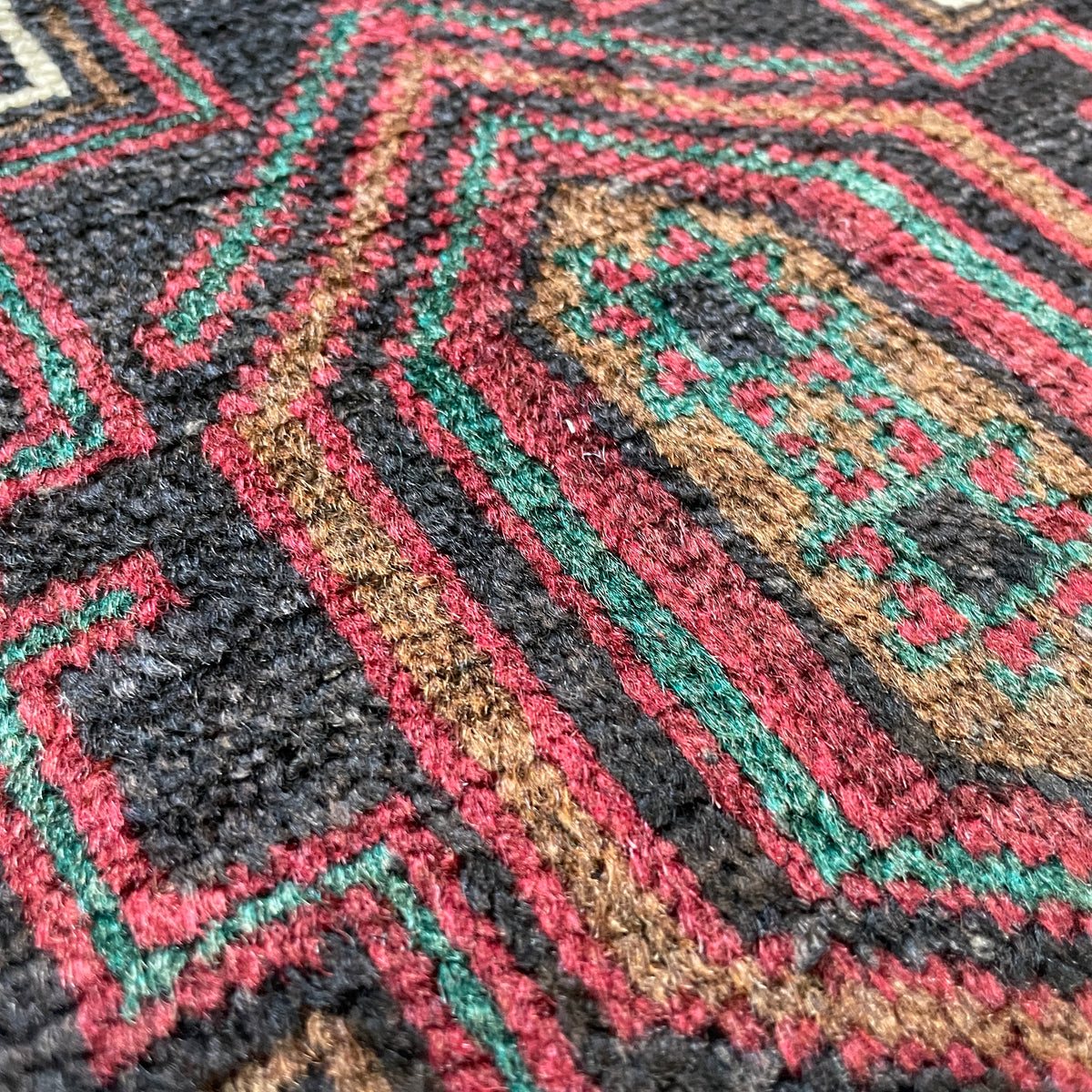 Vintage Afghan Herati Baluch Rug c. 1980