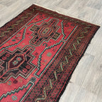 Vintage Afghan Herati Baluch Rug c. 1980