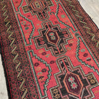 Vintage Afghan Herati Baluch Rug c. 1980