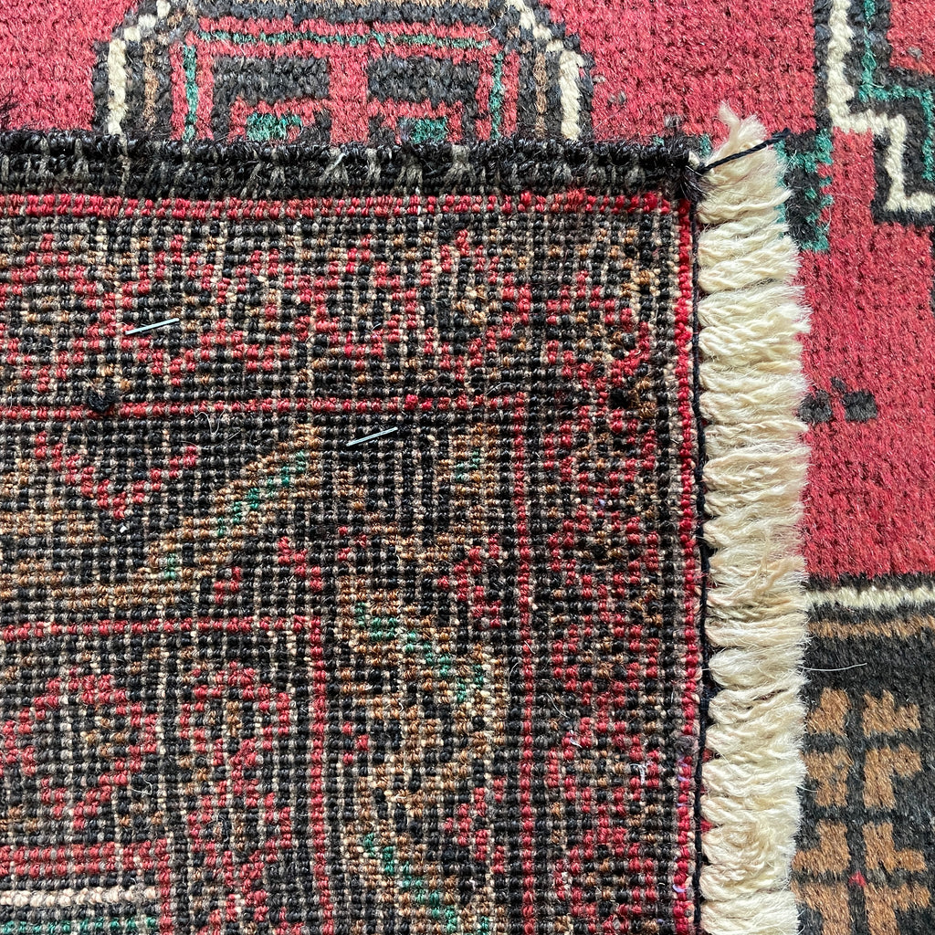 Vintage Afghan Herati Baluch Rug c. 1980