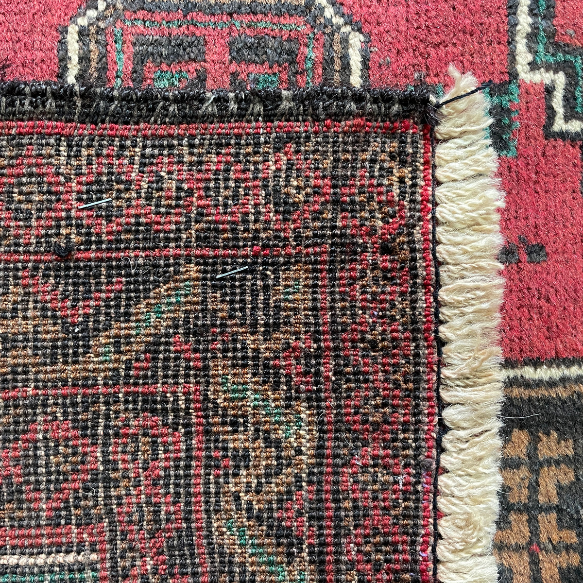 Vintage Afghan Herati Baluch Rug c. 1980