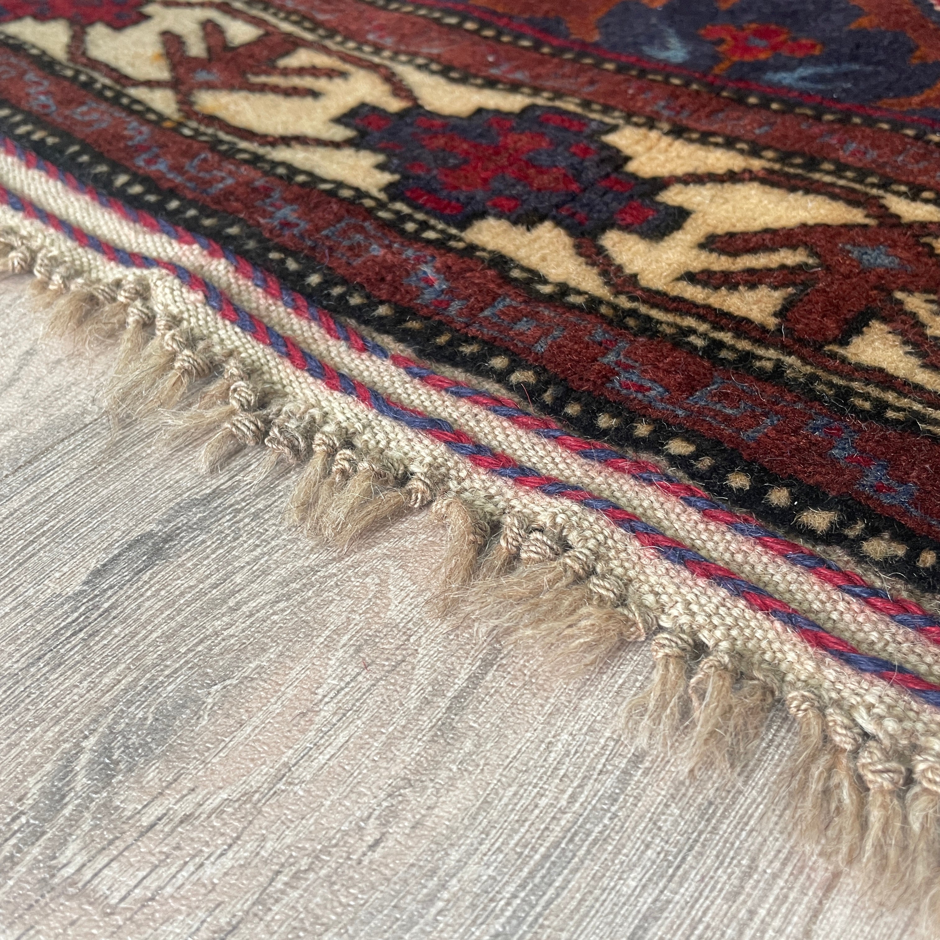 Old Afghan Herati Baluch Rug c. 1980