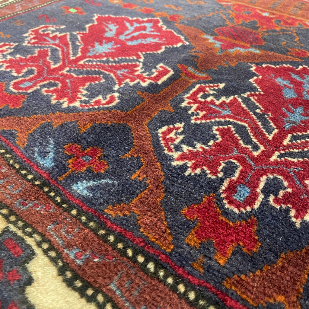 Old Afghan Herati Baluch Rug c. 1980
