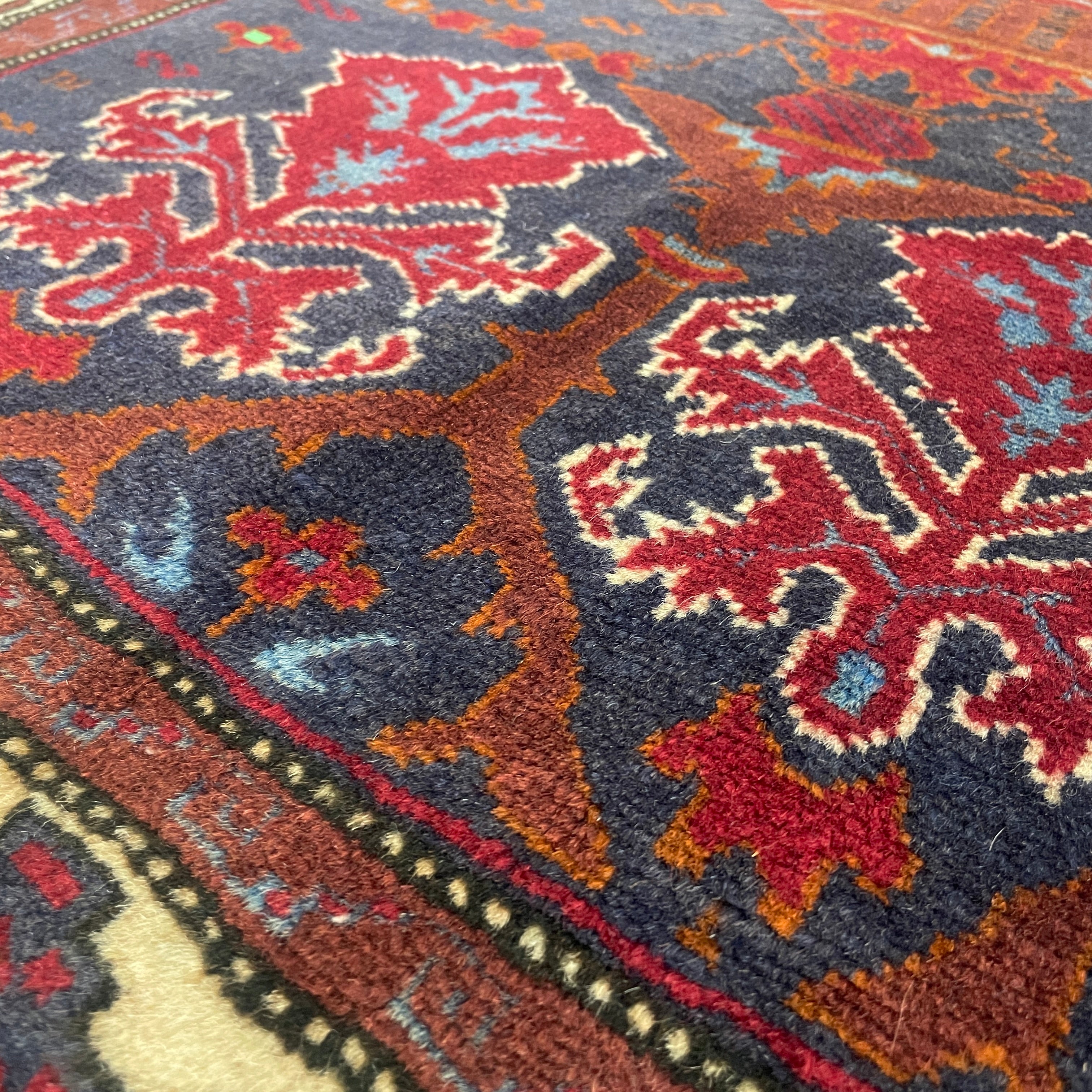 Old Afghan Herati Baluch Rug c. 1980