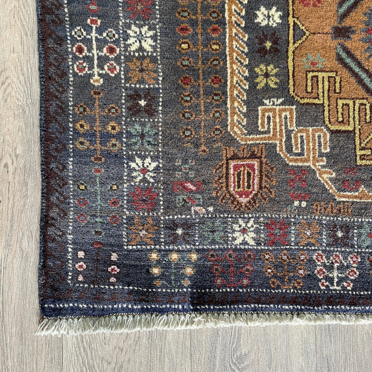 Vintage Afghan Herati Baluch Rug c. 1980