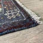 Vintage Afghan Herati Baluch Rug c. 1980