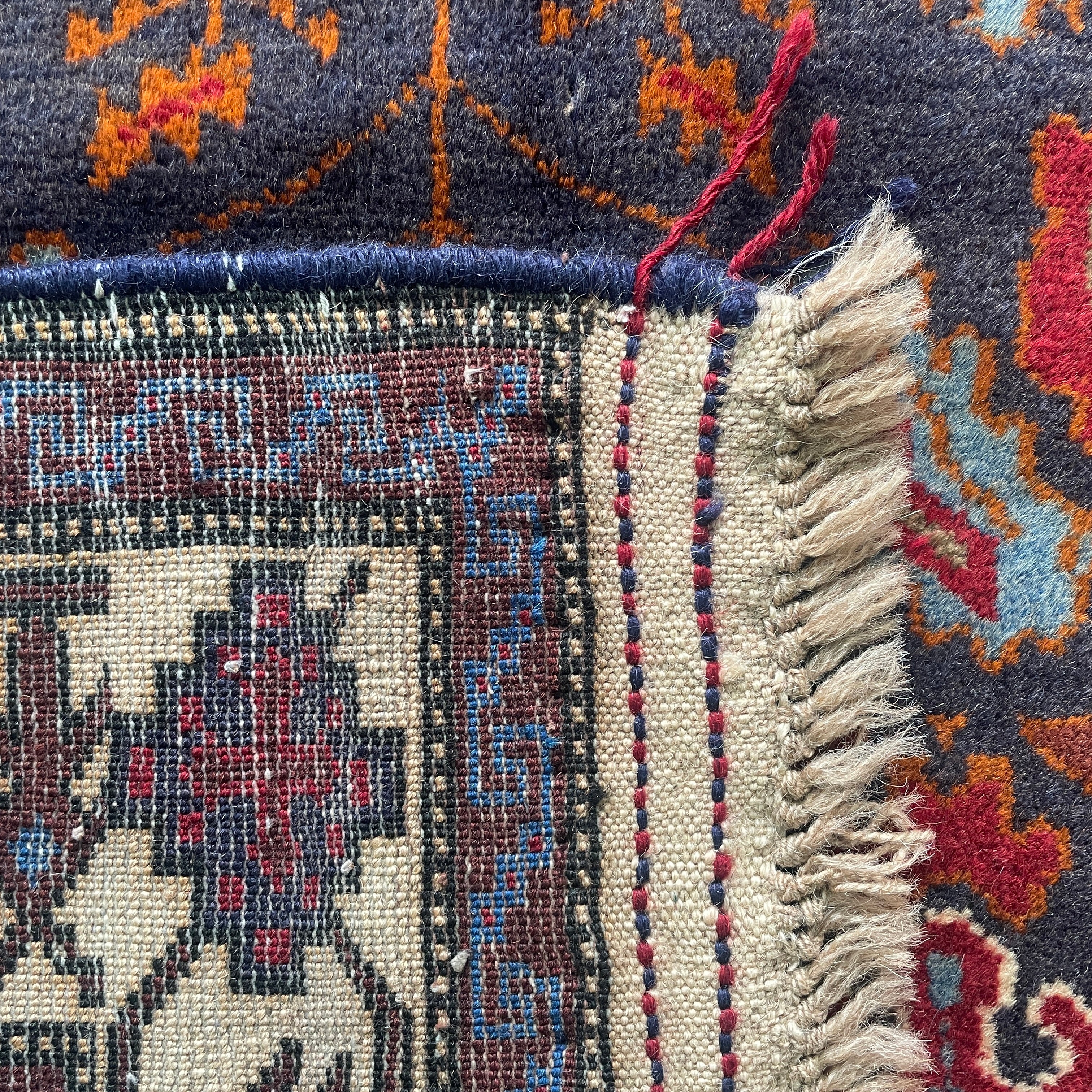 Old Afghan Herati Baluch Rug c. 1980