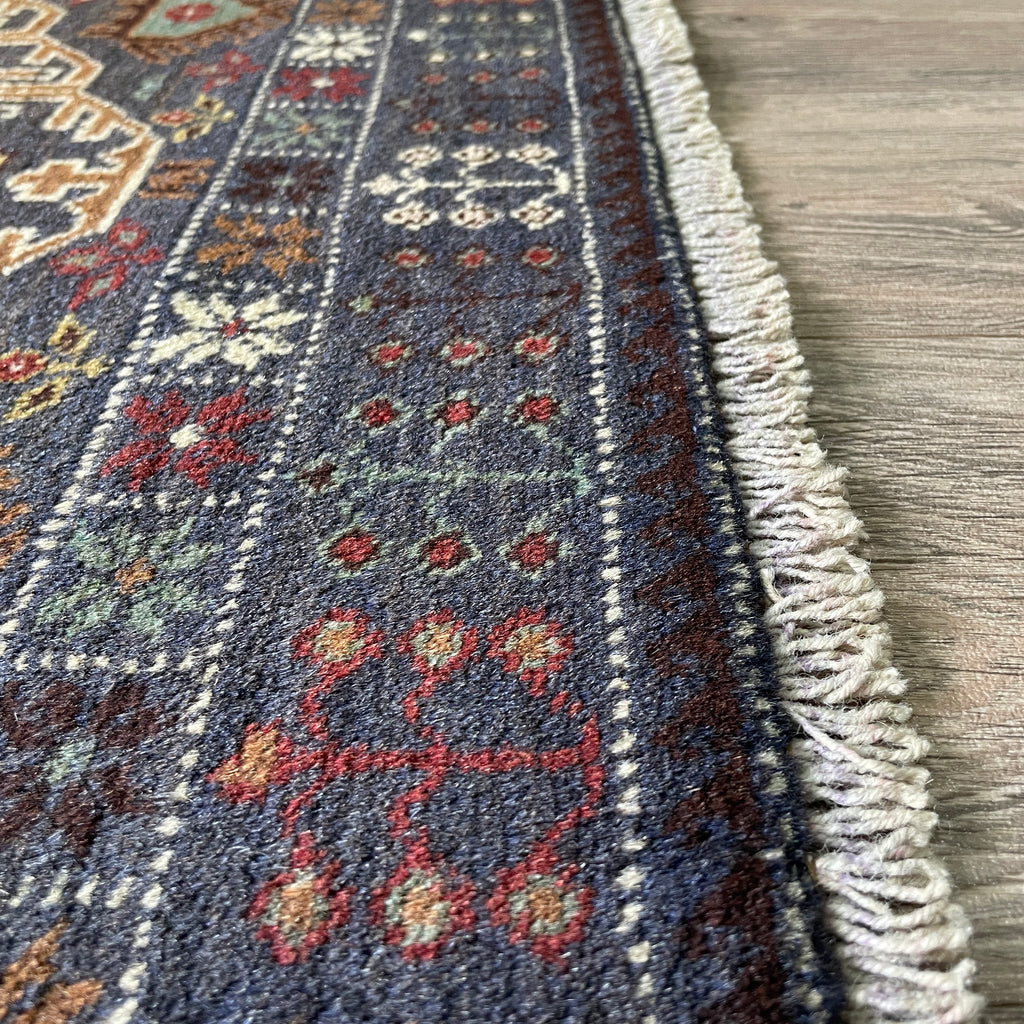 Vintage Afghan Herati Baluch Rug c. 1980