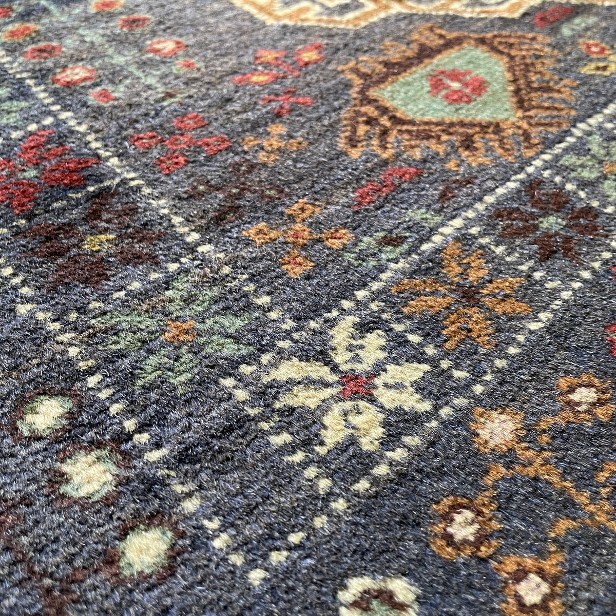 Vintage Afghan Herati Baluch Rug c. 1980