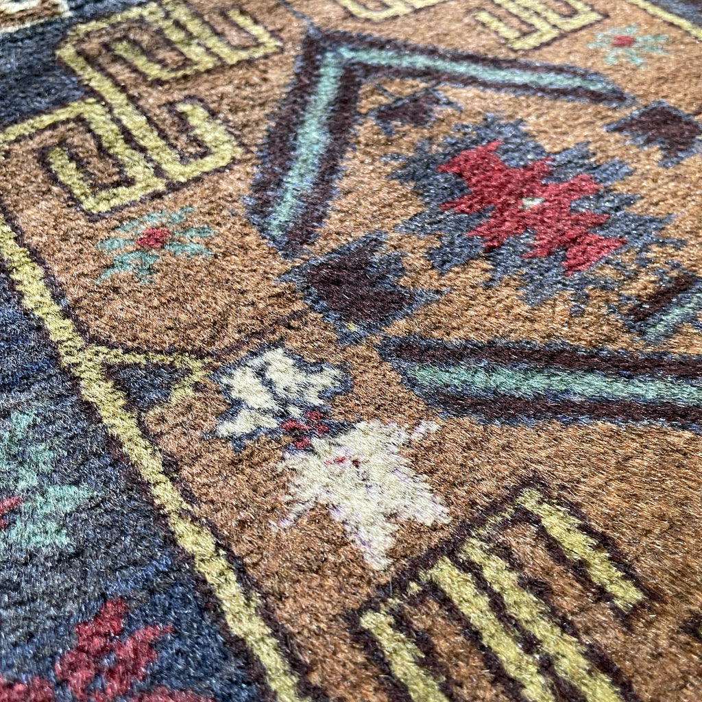 Vintage Afghan Herati Baluch Rug c. 1980