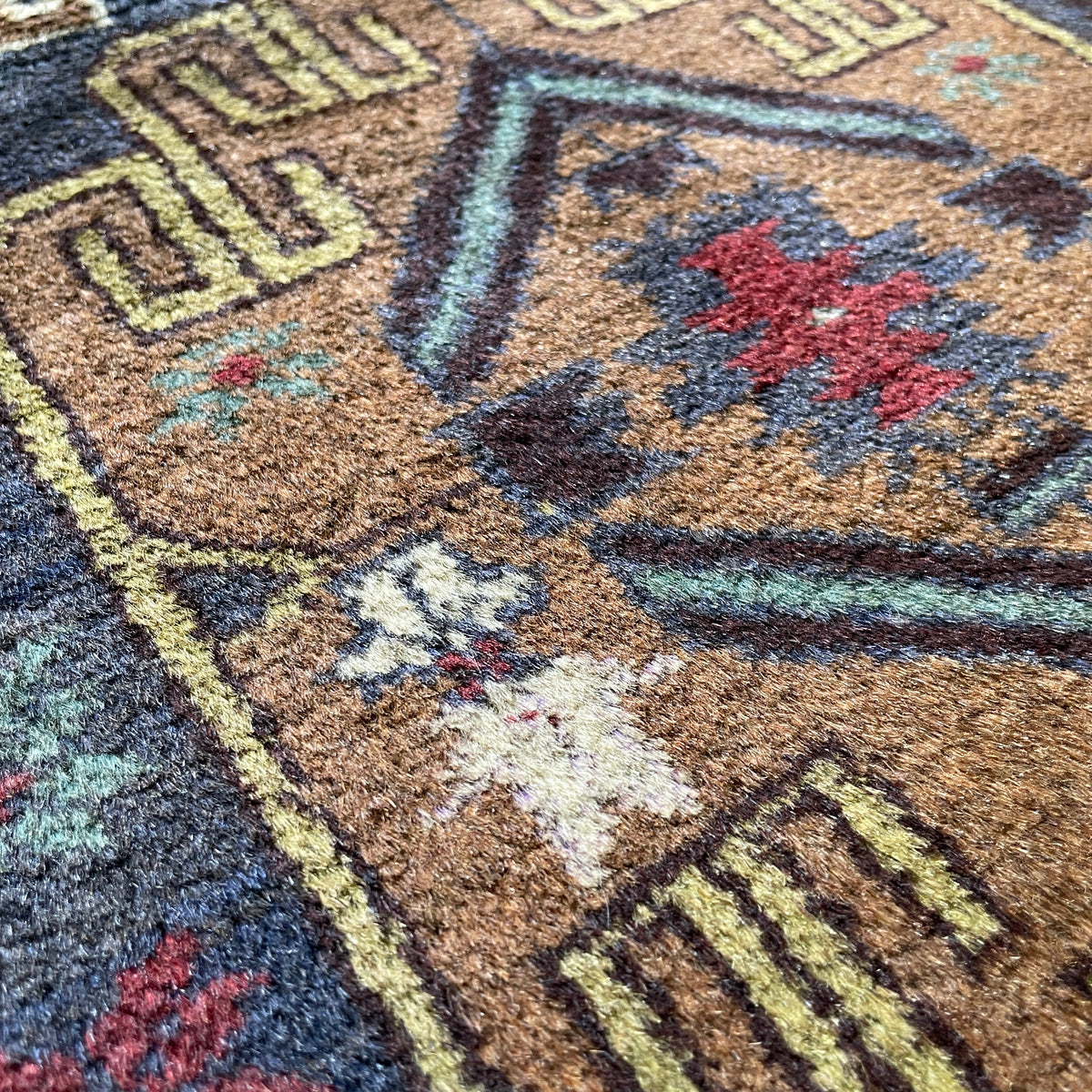 Vintage Afghan Herati Baluch Rug c. 1980