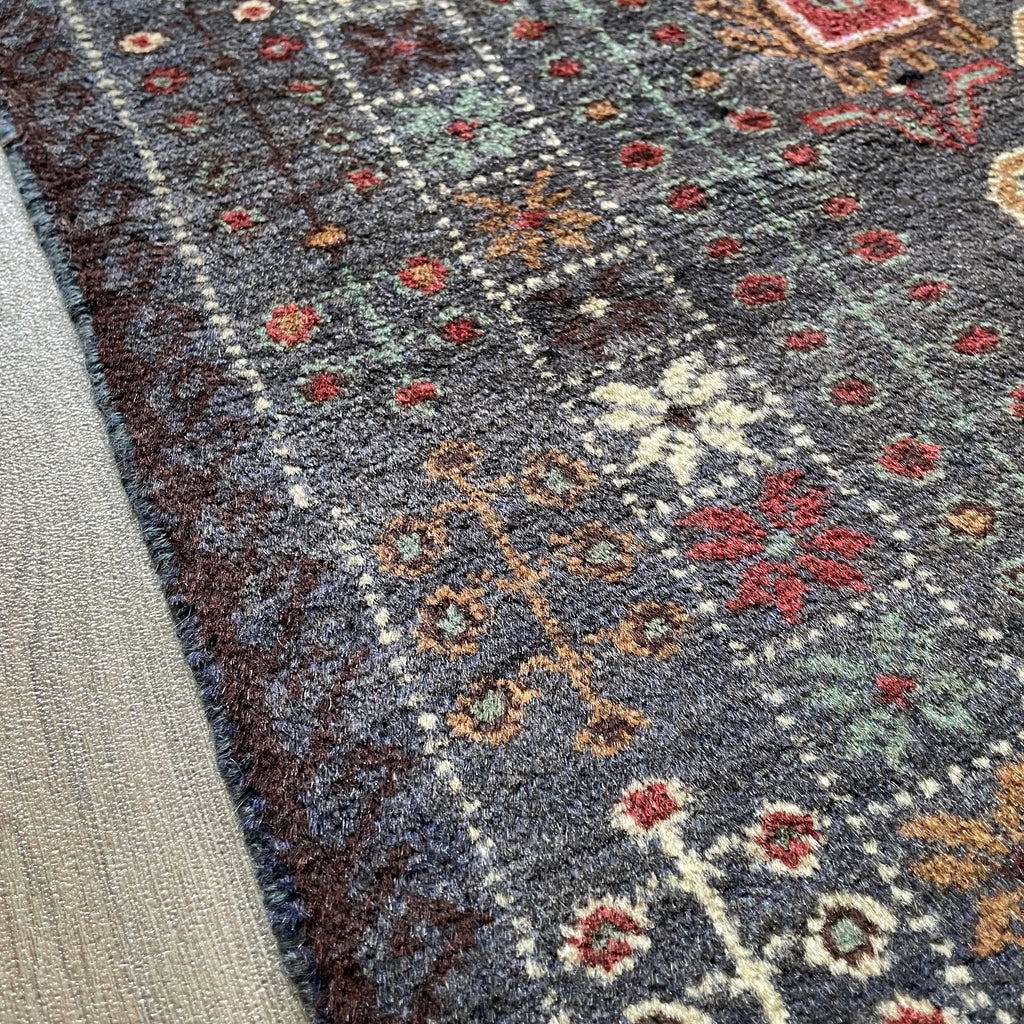 Vintage Afghan Herati Baluch Rug c. 1980