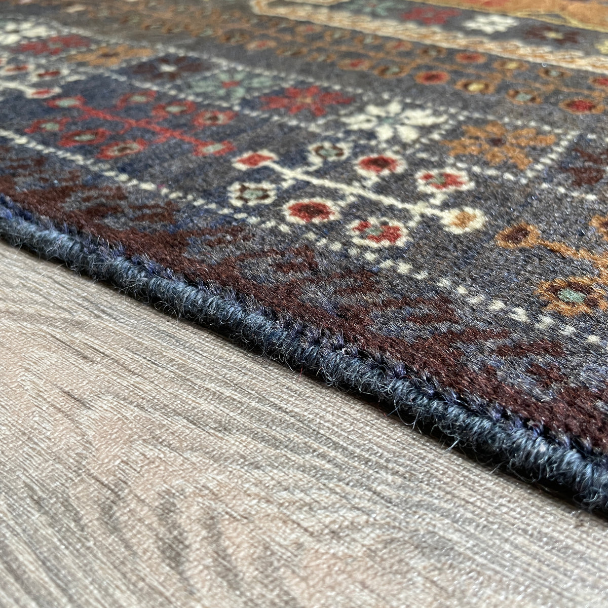 Vintage Afghan Herati Baluch Rug c. 1980