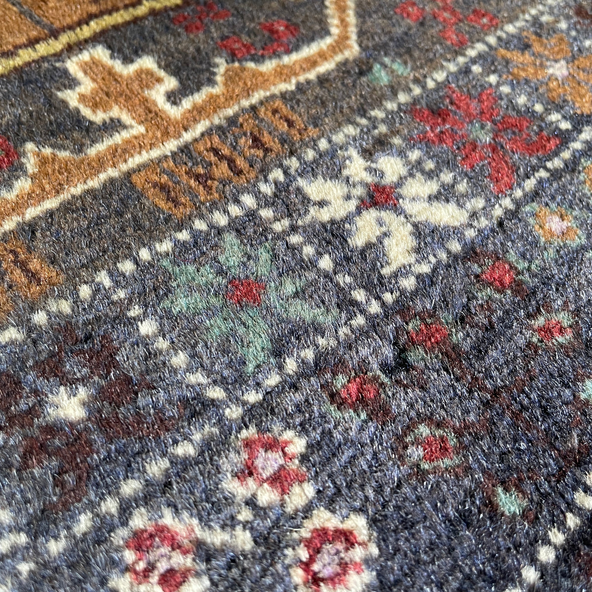 Vintage Afghan Herati Baluch Rug c. 1980
