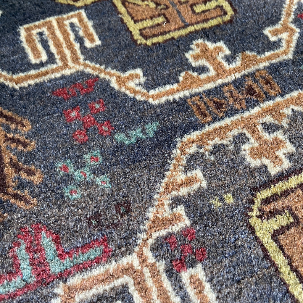 Vintage Afghan Herati Baluch Rug c. 1980