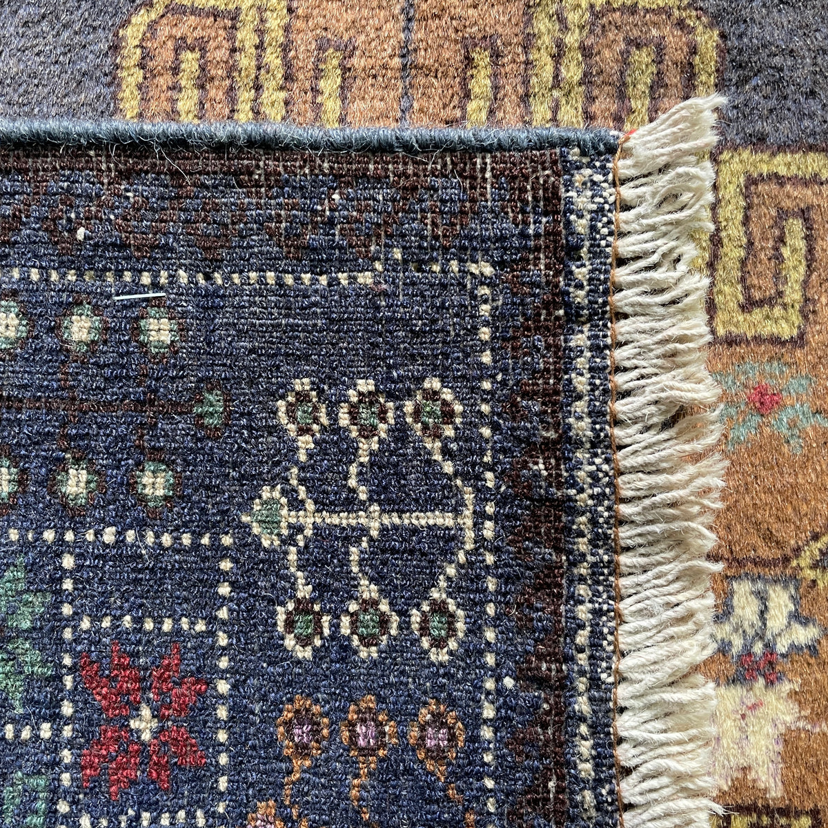 Vintage Afghan Herati Baluch Rug c. 1980