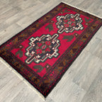 Vintage Afghan Herati Baluch Rug c. 1980